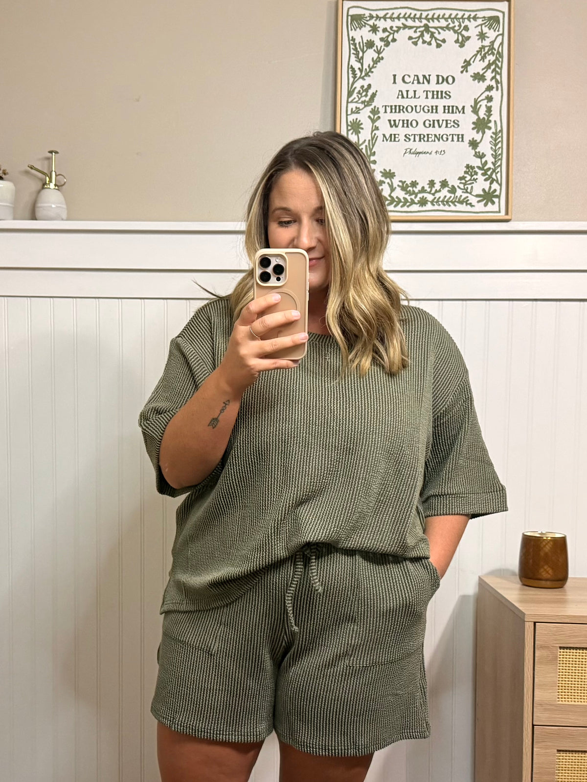 Ribbed Set - Olive