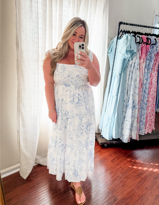 Voluptuous Fruit Blossom Midi Dress