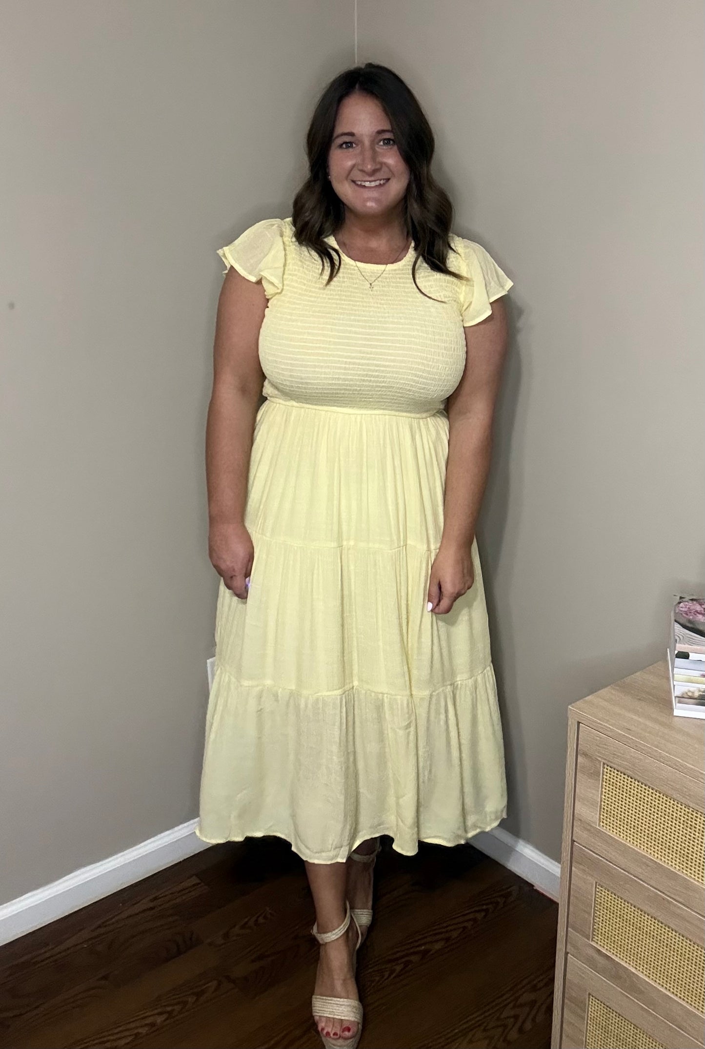 Yellow Midi Dress