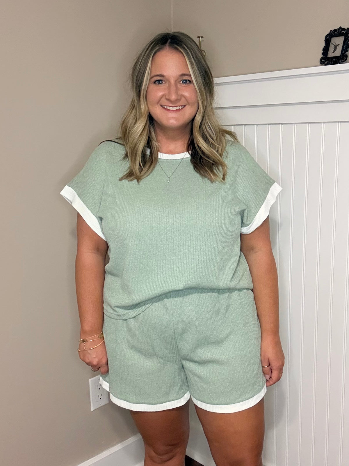 Sage Contrast Trim Set