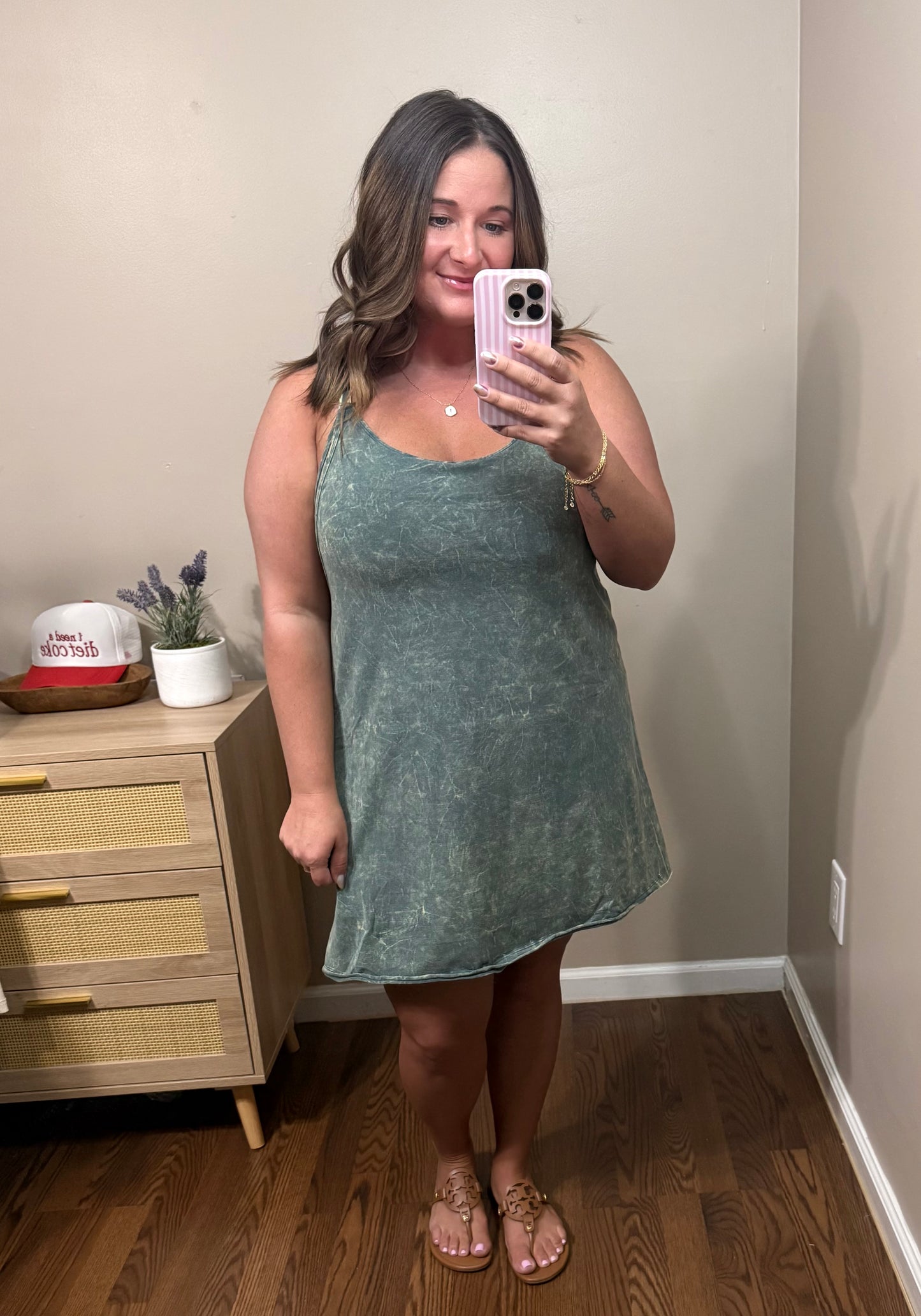 Active Dress w/ Romper - Jade