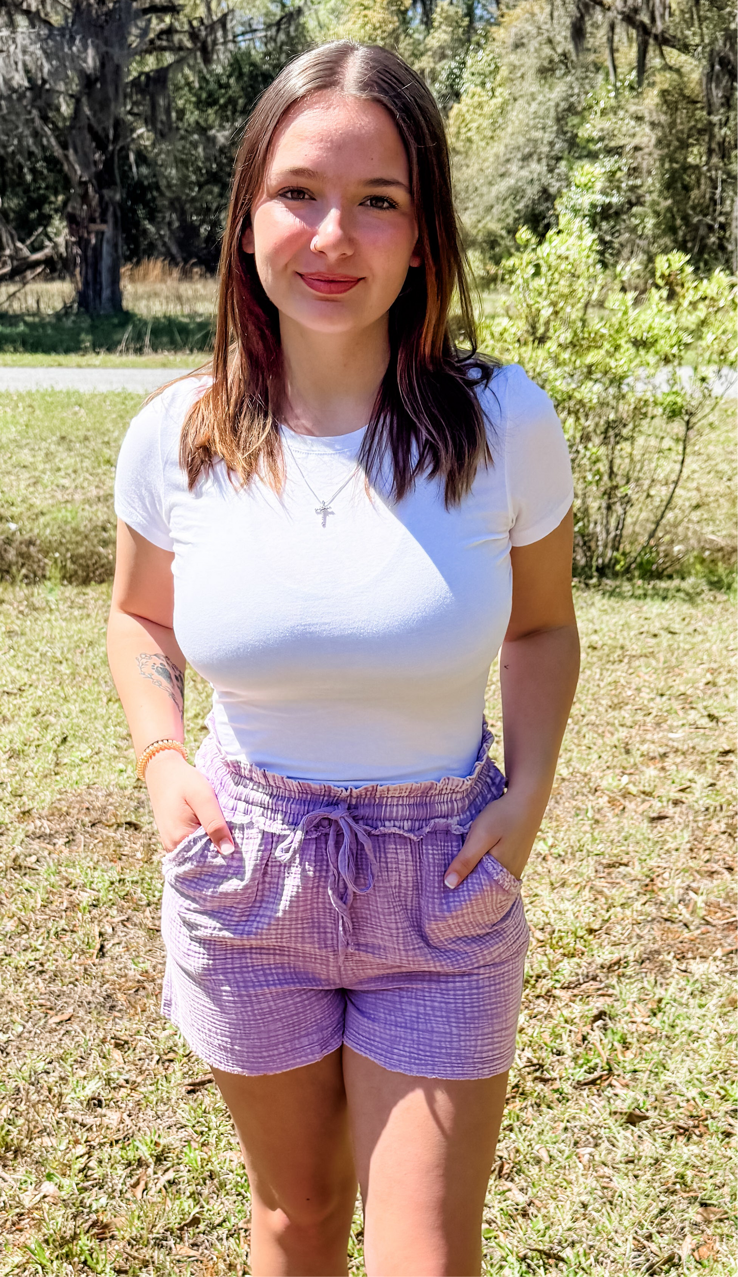 Frayed Hem Shorts