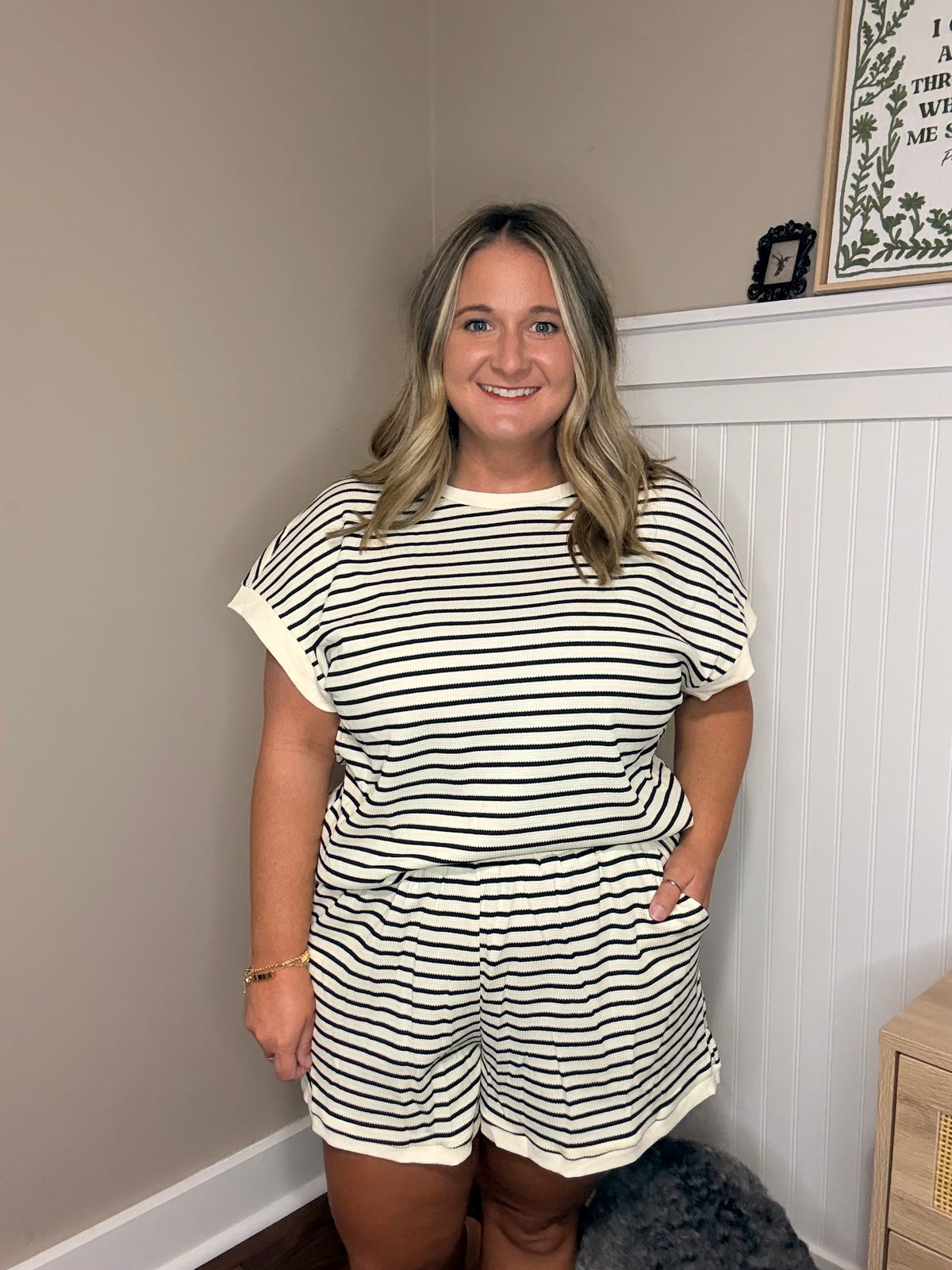 Striped Set - White/Black