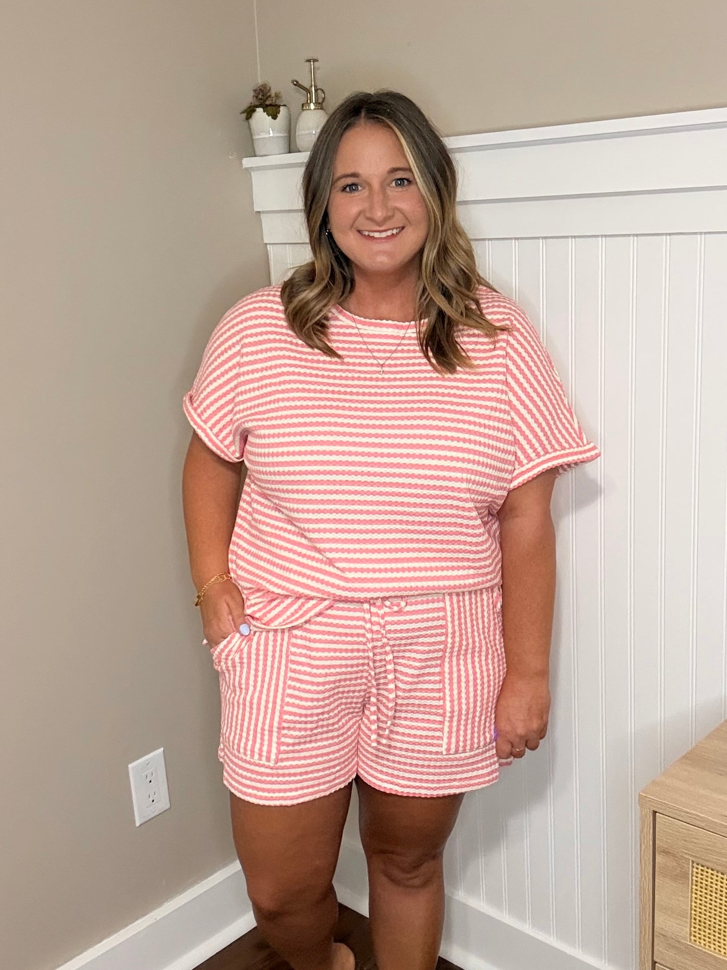 Ribbed Set - Pink