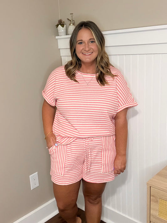 Ribbed Set - Pink