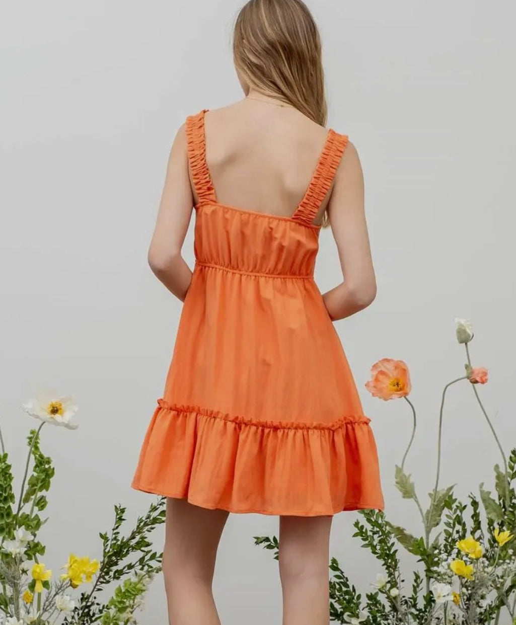 Wide Strap Mini Dress