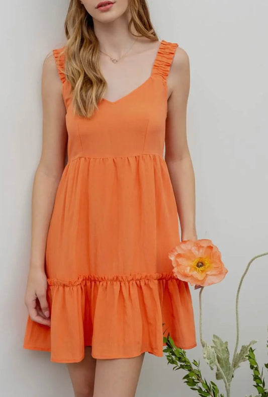 Wide Strap Mini Dress