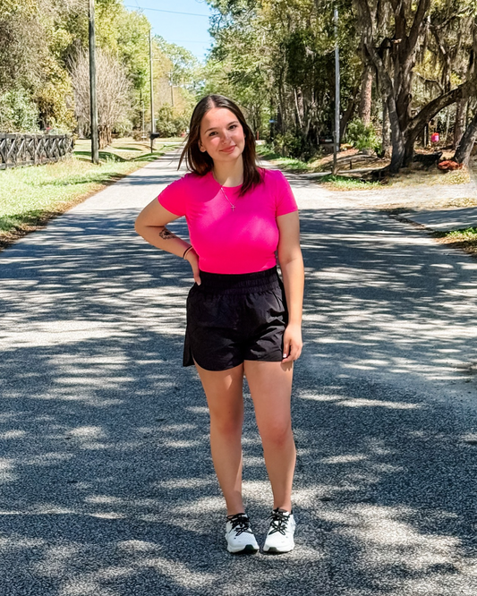 Smocked Running Shorts