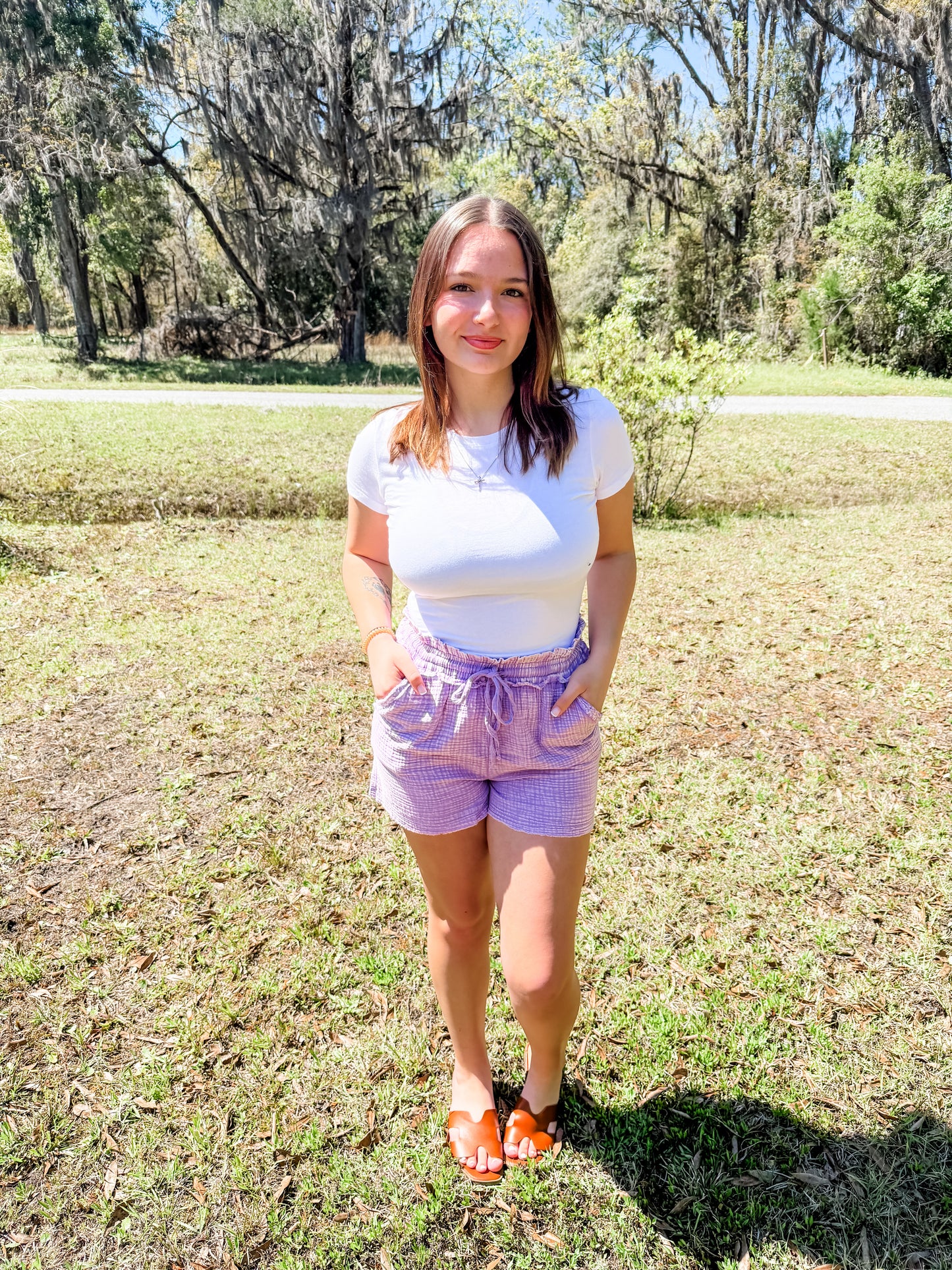 Frayed Hem Shorts