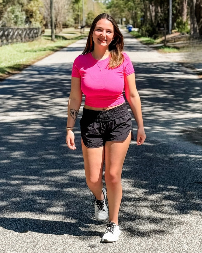 Smocked Running Shorts