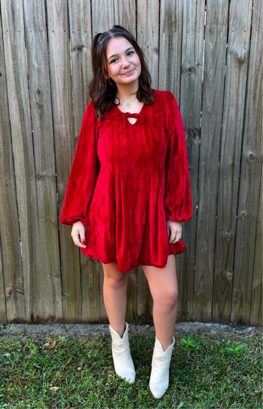 Red Velvet Dress