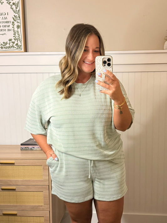 Ribbed Set - Green