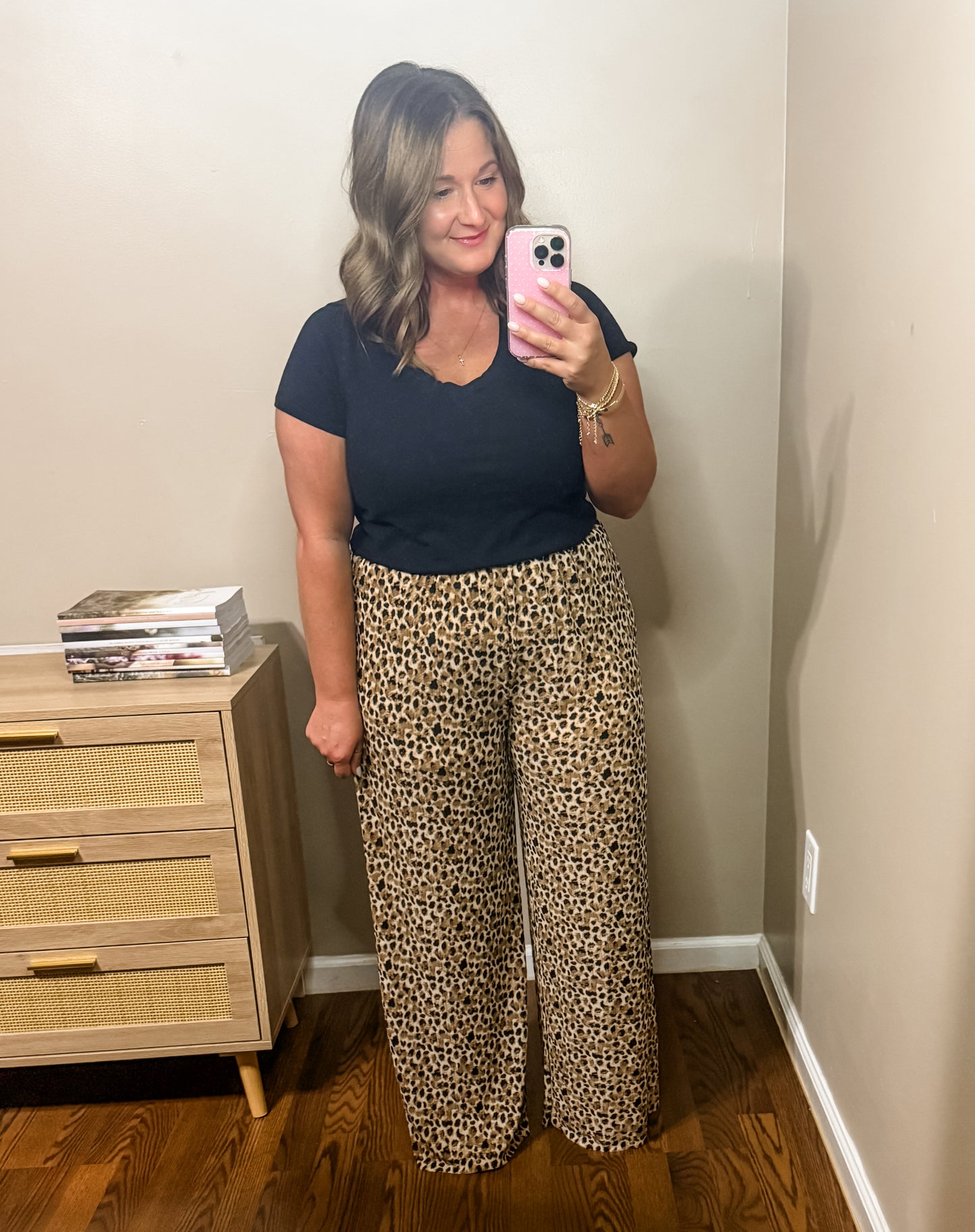 Leopard Pleated Comfy Pants