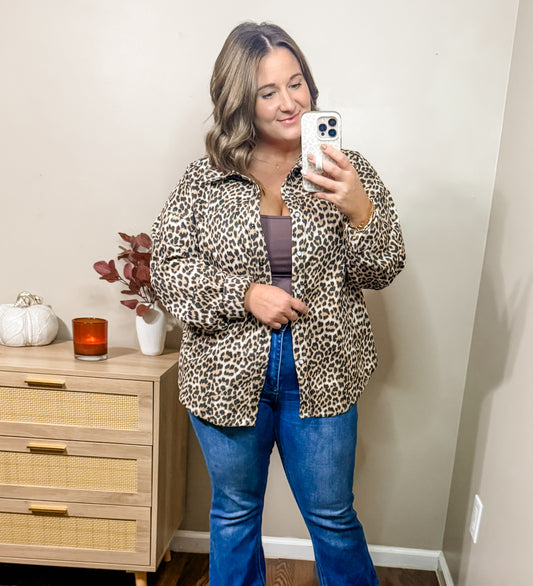 Leopard Oversized Button Down