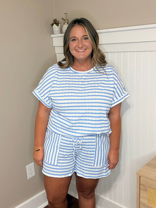 Ribbed Set - Blue