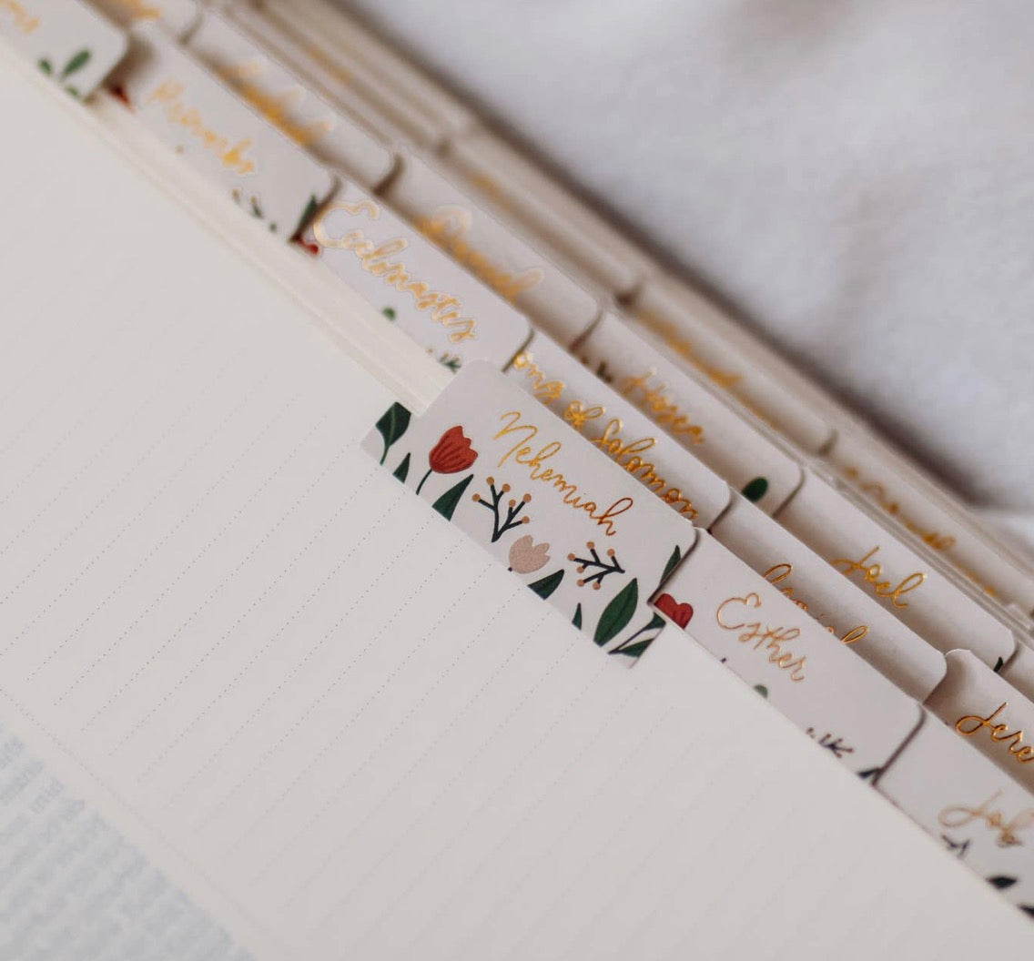 Rust Floral Bible Tabs