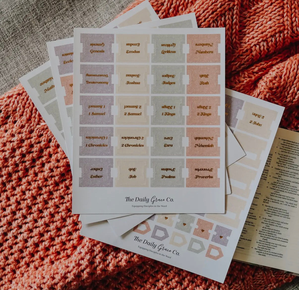 Pastel Floral Bible Tabs