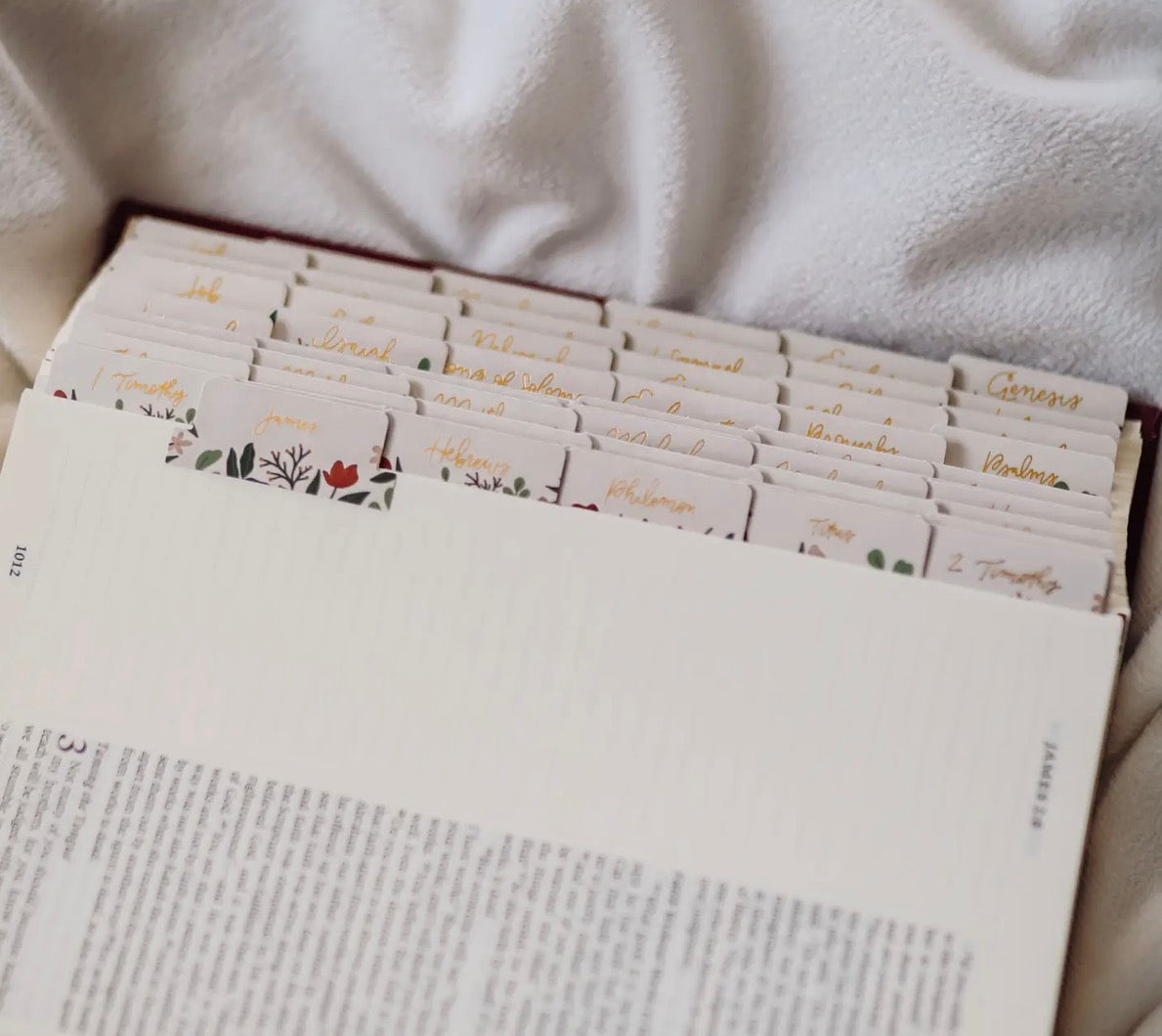 Rust Floral Bible Tabs