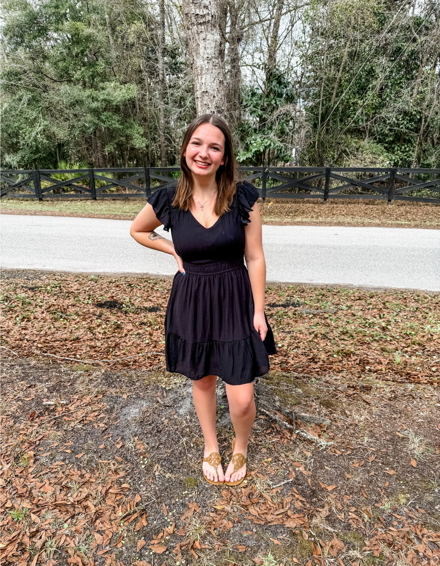 V~Neck Ruffle Dress