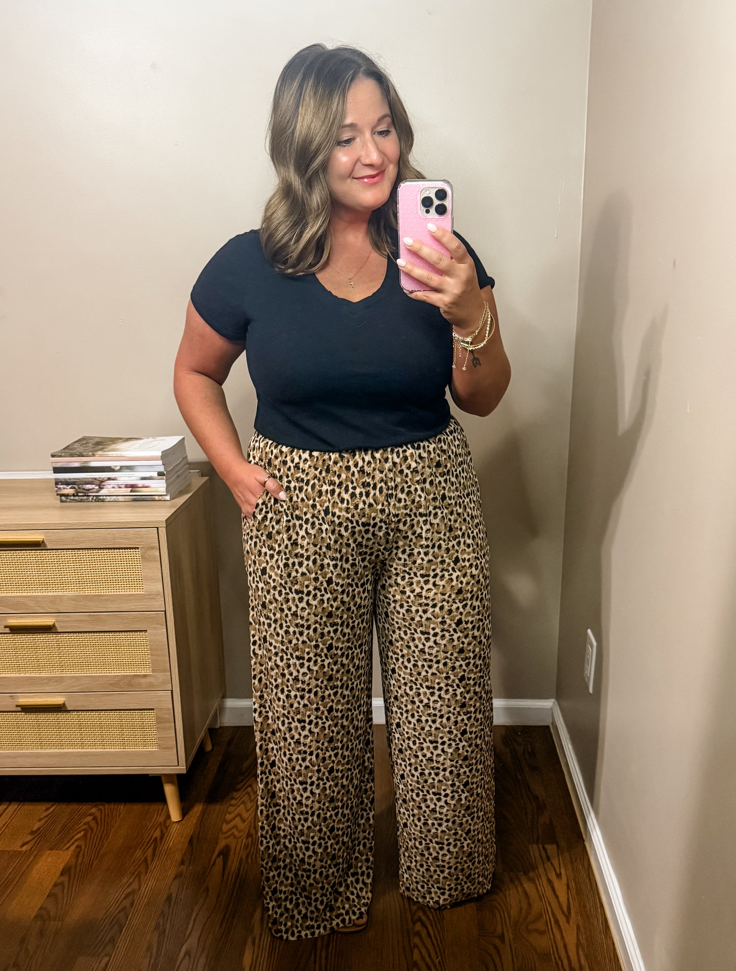 Leopard Pleated Comfy Pants