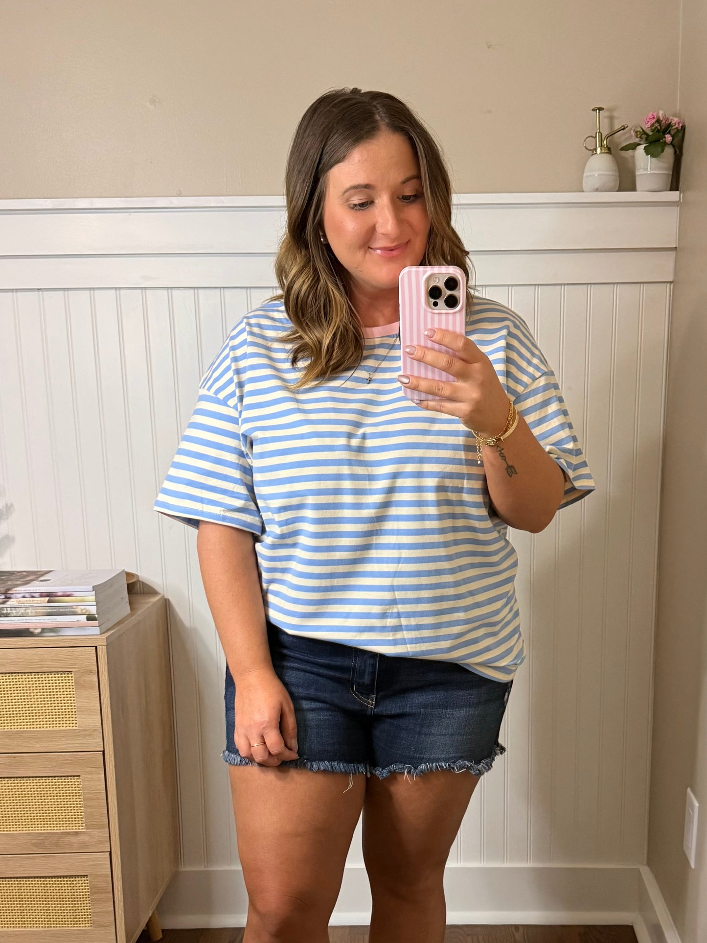Blue/Pink Oversized Top