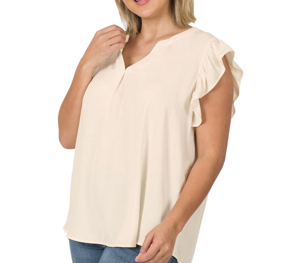Ruffle Sleeve Top