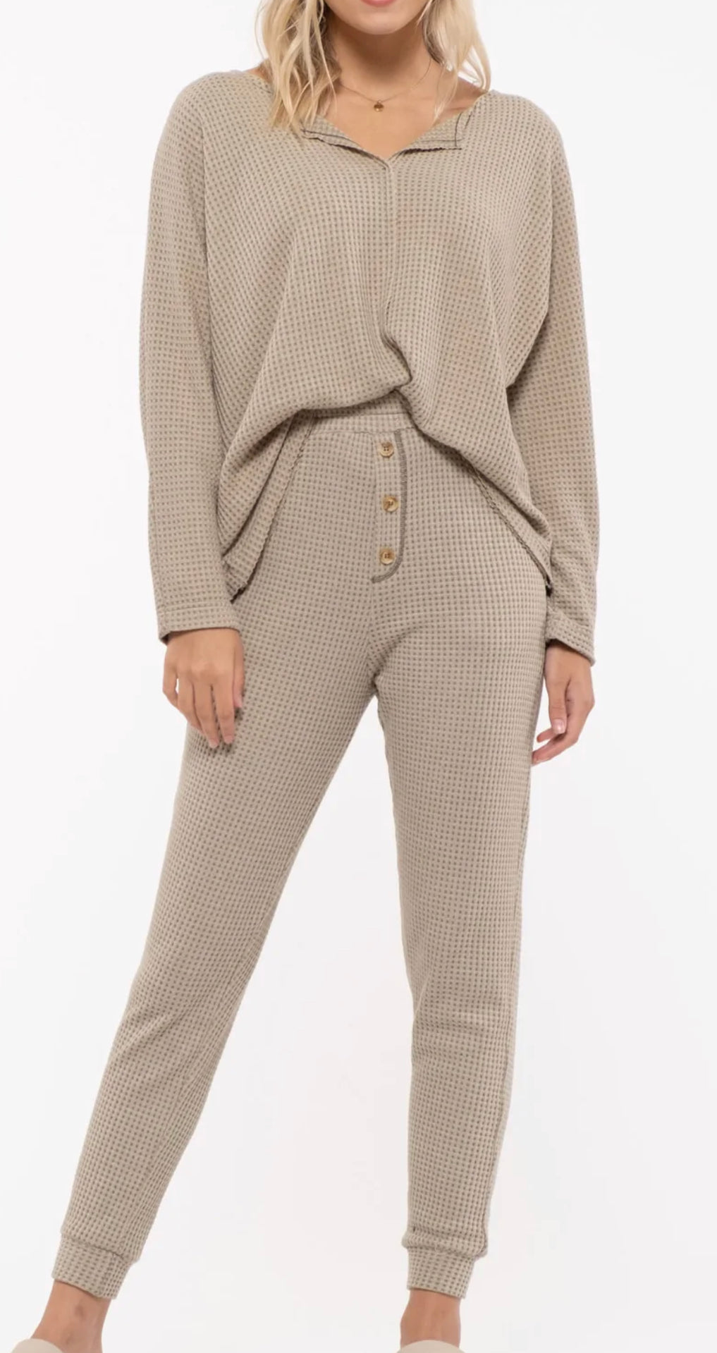 Waffle Knit PJ Set